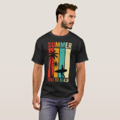 Vintage Summer Surfer Palm Beach Vibes T-Shirt (Vorne ganz)