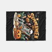 Vintage Summerween Eiscreme Sommerferien Hallo Fleecedecke (Vorderseite (Horizontal))