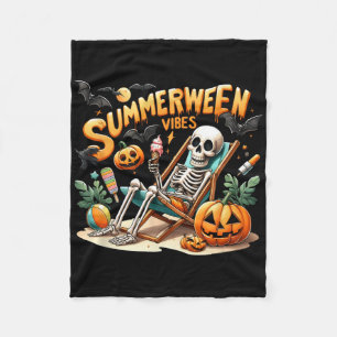 Vintage Summerween Eiscreme Sommerferien Hallo Fleecedecke