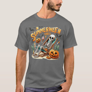 Vintage Summerween Eiscreme Sommerferien Hallo T-Shirt
