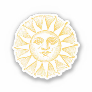 Vintage Sun Aufkleber