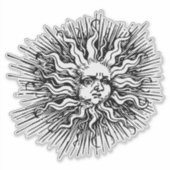 Vintage Sun Aufkleber (Vorderseite)