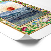 Vintage Sun-Illustration Poster (Ecke)