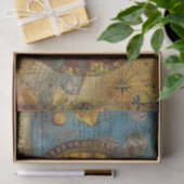 Vintage Sun Map Junk Journal Decoupage Seidenpapier (Geschenk)