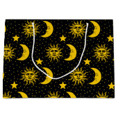 Vintage Sun-Mond-Sternchen-Vereinbarung Große Geschenktüte (Vorderseite)