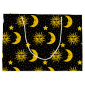 Vintage Sun-Mond-Sternchen-Vereinbarung Große Geschenktüte (Rückseite)