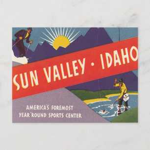 Vintage Sun Valley Idaho Postkarte
