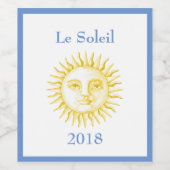 Vintage Sun Weinetikett (Einzelnes Label)