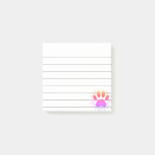 Vintage-Sunbeam-Hundepfotenabdruck-Linien 3x3 Benu Post-it Klebezettel