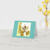 Vintage Sundial Card Karte (Gelbe Blume)