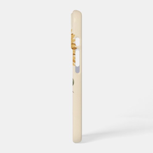 Vintage Sunflower Blooms iPhone 16 Hülle (Linke Seite)