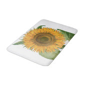 Vintage Sunflower Flower by Basilius Besler Badematte (Schrägansicht)