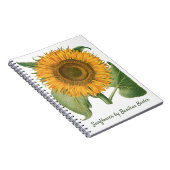 Vintage Sunflower Flower by Basilius Besler Notizblock (Rechte Seite)