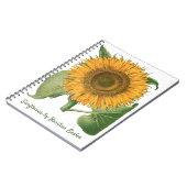 Vintage Sunflower Flower by Basilius Besler Notizblock (Linke Seite)