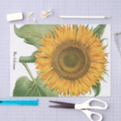 Vintage Sunflower Flower by Basilius Besler Seidenpapier (Handwerk)
