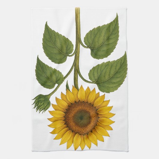 Vintage Sunflower Geschirrtuch (Vertikal)