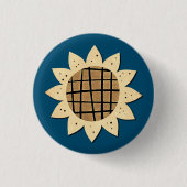 Vintage SunFlower in den 60er Jahren Button (Vorderseite)