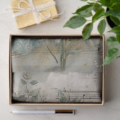 Vintage Sunflower & Music Ephemera Decoupage Seidenpapier (Geschenk)