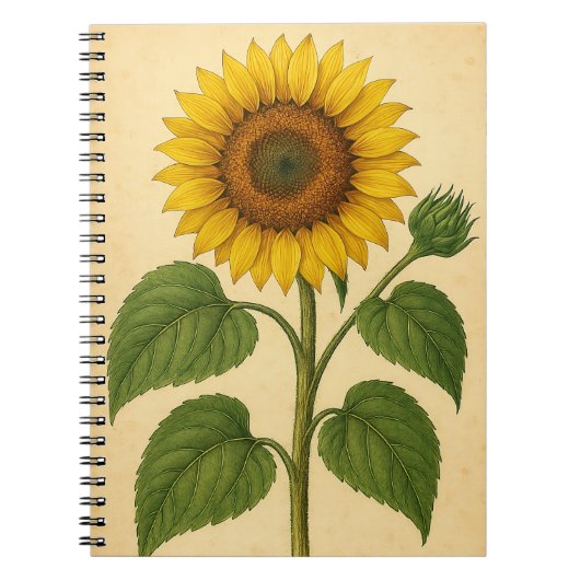 Vintage Sunflower weathered background Notizblock (Vorderseite)