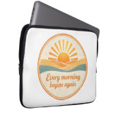 Vintage Sunrise Motivation Art Laptopschutzhülle (Vorne Rechts)