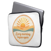 Vintage Sunrise Motivation Art Laptopschutzhülle (Vorderseite Links)