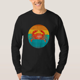 Vintage Sunset Fun Crab, Crabbing, Crab, Crabber, T-Shirt