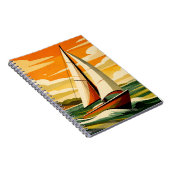 Vintage Sunset Sailboat Ocean Adventure Notizblock (Rechte Seite)