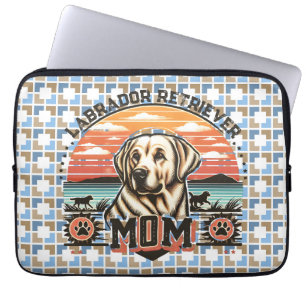 Vintage Sunset Serenity Labrador Retriever Dog Mam Laptopschutzhülle