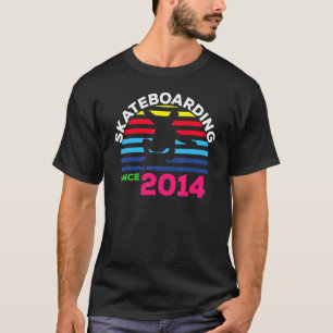 Vintage Sunset Skateboarding seit 2014 T-Shirt