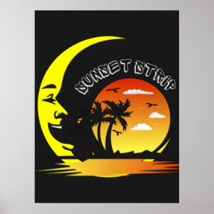 Vintage Sunset Strip  Poster