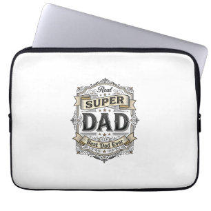 Vintage Super Dad Abzeichen Shirt Design_1 Laptopschutzhülle
