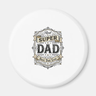 Vintage Super Dad Abzeichen Shirt Design_1 Magnet