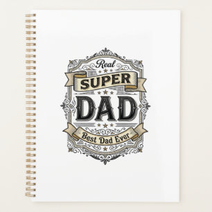 Vintage Super Dad Abzeichen Shirt Design_1 Planer
