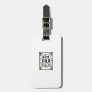 Vintage Super Dad Best Dad Ever T-Shirt Design_1 Gepäckanhänger