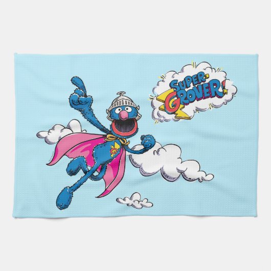 Vintage Super Grover Geschirrtuch (Horizontal)
