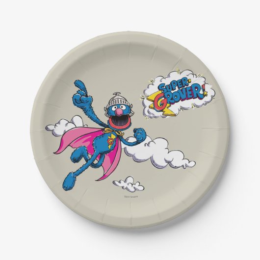 Vintage Super Grover Pappteller (Vorderseite)