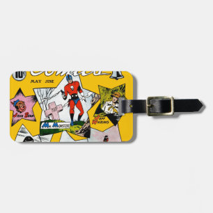 Vintage Superhelden-Comic Gepäckanhänger