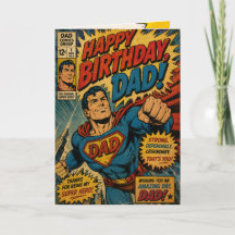 Vintage-Superhelden-Vatertag Geburtstag