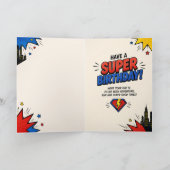 Vintage-Superhelden-Vatertag Geburtstag Karte (Innenseite)