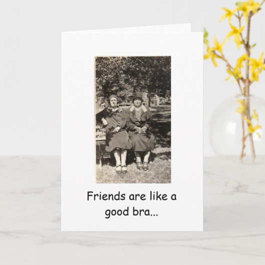 Vintage - Supportive Friends, Karte (Gelbe Blume)