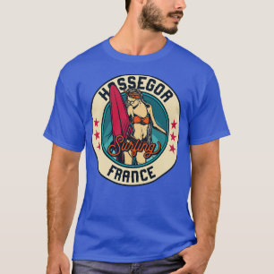 Vintage-Surf-Abzeichen für Hossegor Frankreich T-Shirt