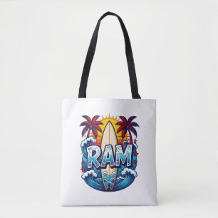 Vintage-Surf-Crew-Tropical-Vibe-Grafik-T-Shirt Tasche