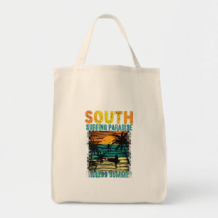 Vintage-Surf-Crew-Tropical-Vibe-Grafik-T-Shirt Tragetasche