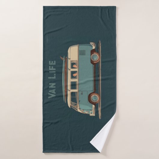Vintage-Surf-Van – Retro-Camper-Design Badehandtuch (Badehandtuch)