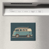 Vintage Surf Van – Retro Camper Design Magnet (In Situ (Geschirrspüler))