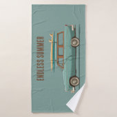Vintage Surf Wagon – Retro Strandauto Badehandtuch (Badehandtuch)