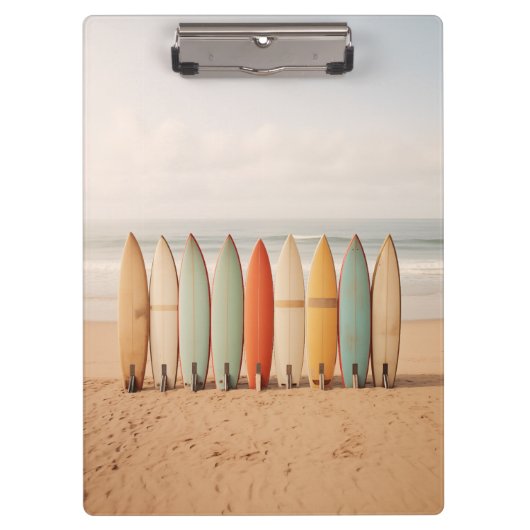 Vintage Surfboards Klemmbrett (Vorderseite)