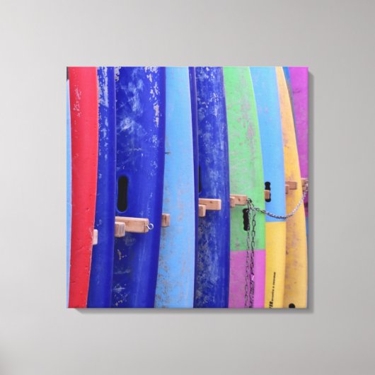 Vintage Surfboards Leinwanddruck (Vorderseite)