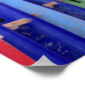 Vintage Surfboards Poster (Ecke)