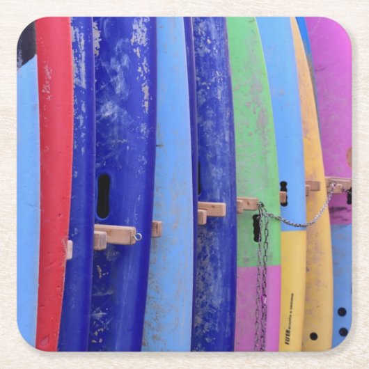 Vintage Surfboards Rechteckiger Pappuntersetzer (Vorderseite)